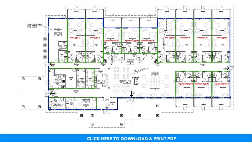 Salem Indiana Skyline Suites Drawing